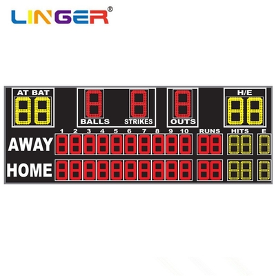 نظام التحكم اللاسلكي لوحة النتيجة LED للبيسبول مخصصة بسهولة التثبيت