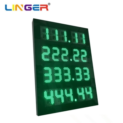 علامة سعر غاز LED مزدوجة الجانبين باللون الأخضر 140 قطعة / رقم