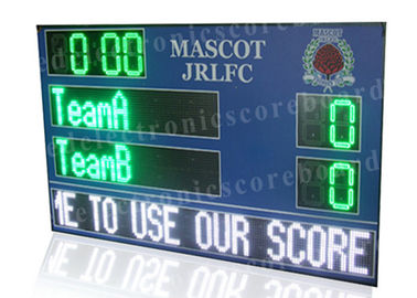 لوحة تسجيل رقمية رياضية متعددة ولوحة نتائج LED إلكترونية لكرة القدم باللون الأخضر