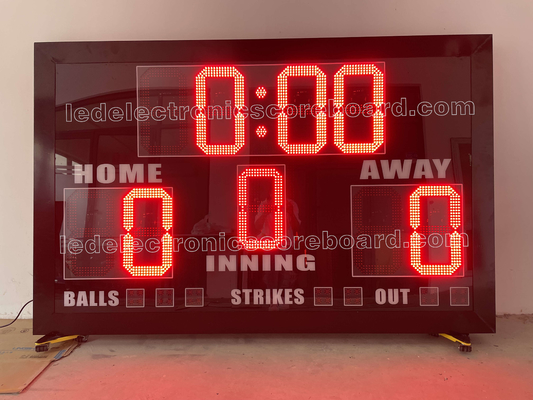 تضمنت لوحة نتائج البيسبول LED باللون الأحمر طباعة شعار مجانية